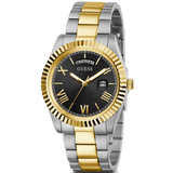 Buy Shop Guess Connoisseur Black Dial Two Tone Steel Strap Watch for Men - GW0265G5 USA Online