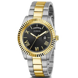 Buy Shop Guess Connoisseur Black Dial Two Tone Steel Strap Watch for Men - GW0265G5 USA Online