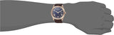 Buy Shop Guess Connoisseur Blue Dial Brown Leather Strap Watch For Men - GW0353G2 USA Online