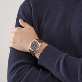 Buy Shop Guess Connoisseur Blue Dial Brown Leather Strap Watch For Men - GW0353G2 USA Online