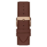 Buy Shop Guess Connoisseur Blue Dial Brown Leather Strap Watch For Men - GW0353G2 USA Online