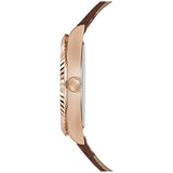 Buy Shop Guess Connoisseur Blue Dial Brown Leather Strap Watch For Men - GW0353G2 USA Online