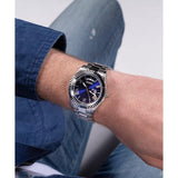 Buy Shop Guess Connoisseur Blue Dial Silver Steel Strap Watch for Men - GW0265G7 USA Online