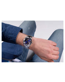 Buy Shop Guess Connoisseur Blue Dial Silver Steel Strap Watch for Men - GW0265G7 USA Online