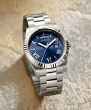 Buy Shop Guess Connoisseur Blue Dial Silver Steel Strap Watch for Men - GW0265G7 USA Online
