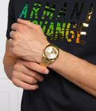 Buy Shop Guess Connoisseur Gold Dial Gold Steel Strap Watch for Men - GW0265G2 USA Online
