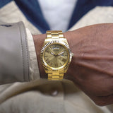 Buy Shop Guess Connoisseur Gold Dial Gold Steel Strap Watch for Men - GW0265G2 USA Online