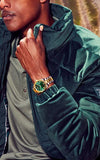 Buy Shop Guess Connoisseur Green Dial Two Tone Steel Strap Watch for Men - GW0265G8 USA Online