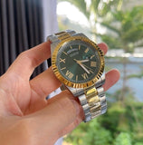 Buy Shop Guess Connoisseur Green Dial Two Tone Steel Strap Watch for Men - GW0265G8 USA Online