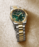 Buy Shop Guess Connoisseur Green Dial Two Tone Steel Strap Watch for Men - GW0265G8 USA Online