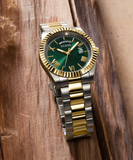 Buy Shop Guess Connoisseur Green Dial Two Tone Steel Strap Watch for Men - GW0265G8 USA Online