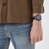 Buy Shop Guess Connoisseur Quartz Blue Dial Blue Steel Strap Watch For Men - GW0265G9 USA Online