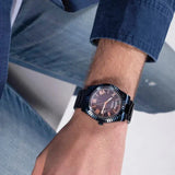 Buy Shop Guess Connoisseur Quartz Blue Dial Blue Steel Strap Watch For Men - GW0265G9 USA Online