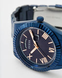 Buy Shop Guess Connoisseur Quartz Blue Dial Blue Steel Strap Watch For Men - GW0265G9 USA Online