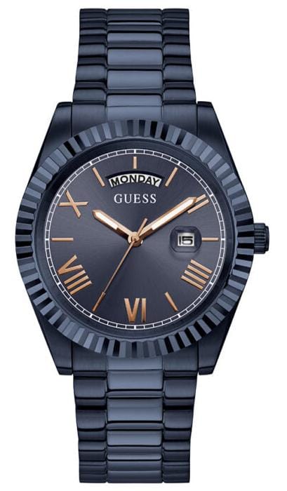 Buy Shop Guess Connoisseur Quartz Blue Dial Blue Steel Strap Watch For Men - GW0265G9 USA Online