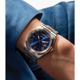 Buy Shop Guess Connoisseur Quartz Blue Dial Two Tone Steel Strap Watch For Men - GW0265G12 USA Online