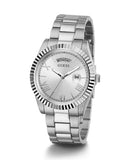 Buy Shop Guess Connoisseur Silver Dial Silver Steel Strap Watch for Men - GW0265G6 USA Online