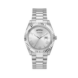 Buy Shop Guess Connoisseur Silver Dial Silver Steel Strap Watch for Men - GW0265G6 USA Online