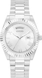 Buy Shop Guess Connoisseur Silver Dial Silver Steel Strap Watch for Men - GW0265G6 USA Online