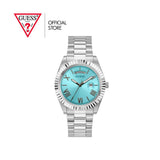 Buy Shop Guess Connoisseur Turquoise Dial Silver Steel Strap Watch for Men - GW0265G11 USA Online