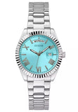 Buy Shop Guess Connoisseur Turquoise Dial Silver Steel Strap Watch for Men - GW0265G11 USA Online