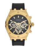 Buy Shop Guess Continental Black Dial Black Rubber Strap Watch for Men - GW0262G2 USA Online