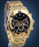 Buy Shop Guess Continental Black Dial Gold Steel Strap Watch for Men - GW0260G2 USA Online