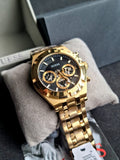 Buy Shop Guess Continental Black Dial Gold Steel Strap Watch for Men - GW0260G2 USA Online