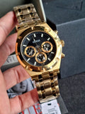 Buy Shop Guess Continental Black Dial Gold Steel Strap Watch for Men - GW0260G2 USA Online