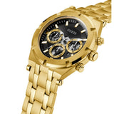 Buy Shop Guess Continental Black Dial Gold Steel Strap Watch for Men - GW0260G2 USA Online