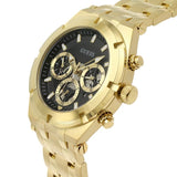 Buy Shop Guess Continental Black Dial Gold Steel Strap Watch for Men - GW0260G2 USA Online