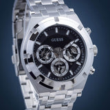 Buy Shop Guess Continental Black Dial Silver Steel Strap Watch for Men - GW0260G1 USA Online