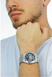 Buy Shop Guess Continental Black Dial Silver Steel Strap Watch for Men - GW0260G1 USA Online
