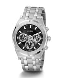 Buy Shop Guess Continental Black Dial Silver Steel Strap Watch for Men - GW0260G1 USA Online