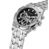 Buy Shop Guess Continental Black Dial Silver Steel Strap Watch for Men - GW0260G1 USA Online