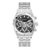 Buy Shop Guess Continental Black Dial Silver Steel Strap Watch for Men - GW0260G1 USA Online