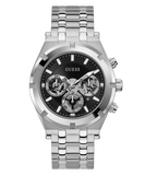 Buy Shop Guess Continental Black Dial Silver Steel Strap Watch for Men - GW0260G1 USA Online