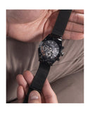 Buy Shop Guess Continental Chronograph Black Dial Black Mesh Strap Watch For Men - GW0582G3 USA Online