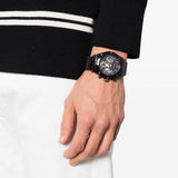 Buy Shop Guess Continental Chronograph Black Dial Black Mesh Strap Watch For Men - GW0582G3 USA Online