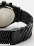 Buy Shop Guess Continental Chronograph Black Dial Black Mesh Strap Watch For Men - GW0582G3 USA Online