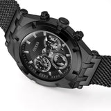 Buy Shop Guess Continental Chronograph Black Dial Black Mesh Strap Watch For Men - GW0582G3 USA Online