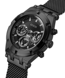 Buy Shop Guess Continental Chronograph Black Dial Black Mesh Strap Watch For Men - GW0582G3 USA Online