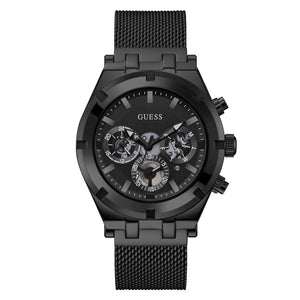 Buy Shop Guess Continental Chronograph Black Dial Black Mesh Strap Watch For Men - GW0582G3 USA Online