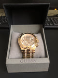 Buy Shop Guess Continental Diamonds Gold Dial Gold Steel Strap Watch for Men - GW0261G2 USA Online