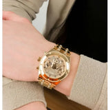 Buy Shop Guess Continental Diamonds Gold Dial Gold Steel Strap Watch for Men - GW0261G2 USA Online