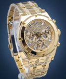 Buy Shop Guess Continental Diamonds Gold Dial Gold Steel Strap Watch for Men - GW0261G2 USA Online