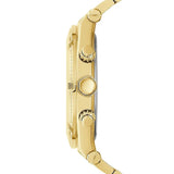 Buy Shop Guess Continental Diamonds Gold Dial Gold Steel Strap Watch for Men - GW0261G2 USA Online