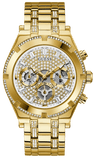 Buy Shop Guess Continental Diamonds Gold Dial Gold Steel Strap Watch for Men - GW0261G2 USA Online