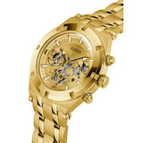 Buy Shop Guess Continental Gold Dial Gold Steel Strap Watch For Men - GW0260G4 USA Online
