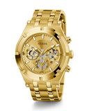 Buy Shop Guess Continental Gold Dial Gold Steel Strap Watch For Men - GW0260G4 USA Online